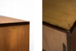 Vintage exotic wood sideboard with drawers, Denmark, 1970s