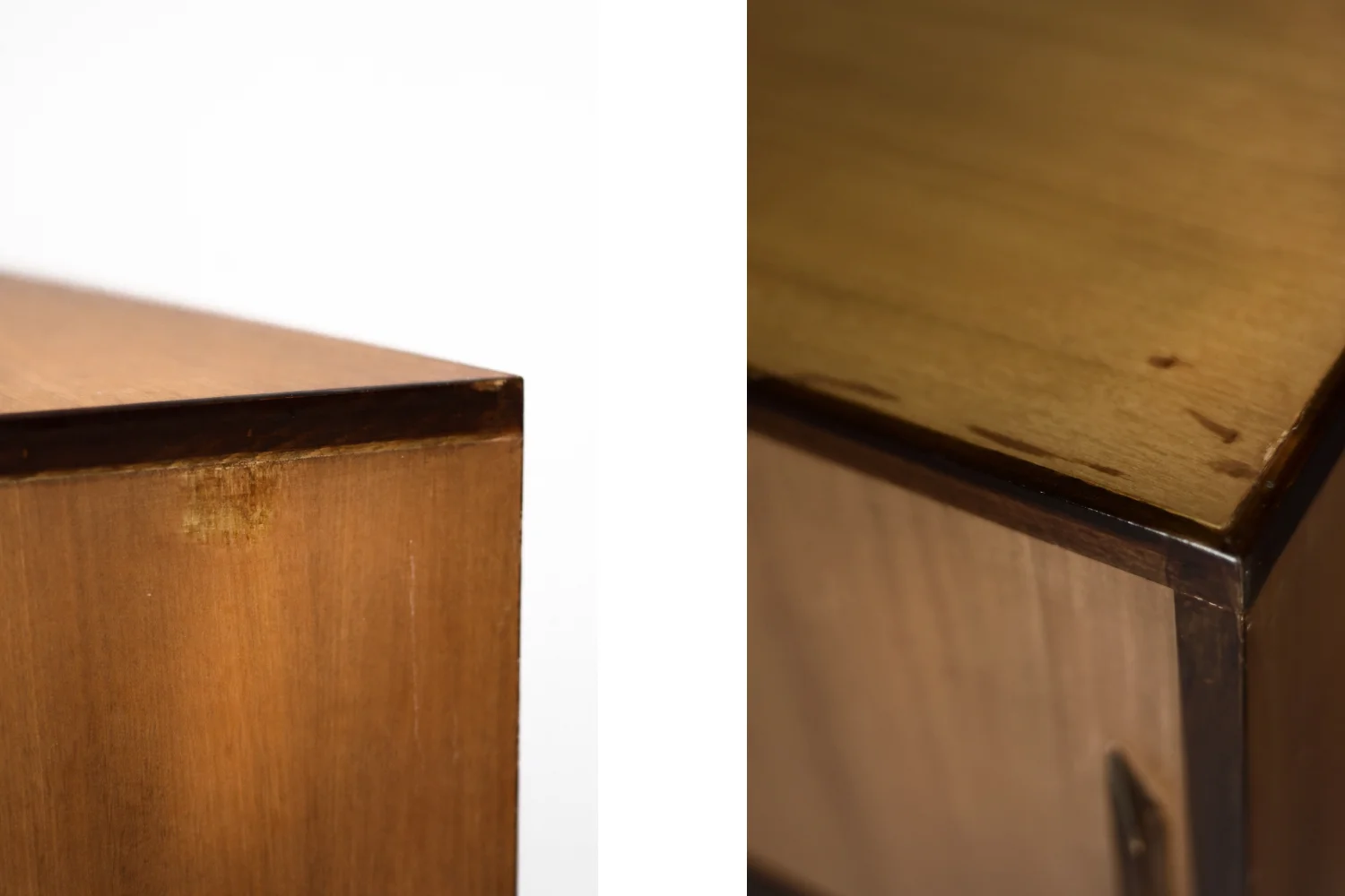 Vintage exotic wood sideboard with drawers, Denmark, 1970s