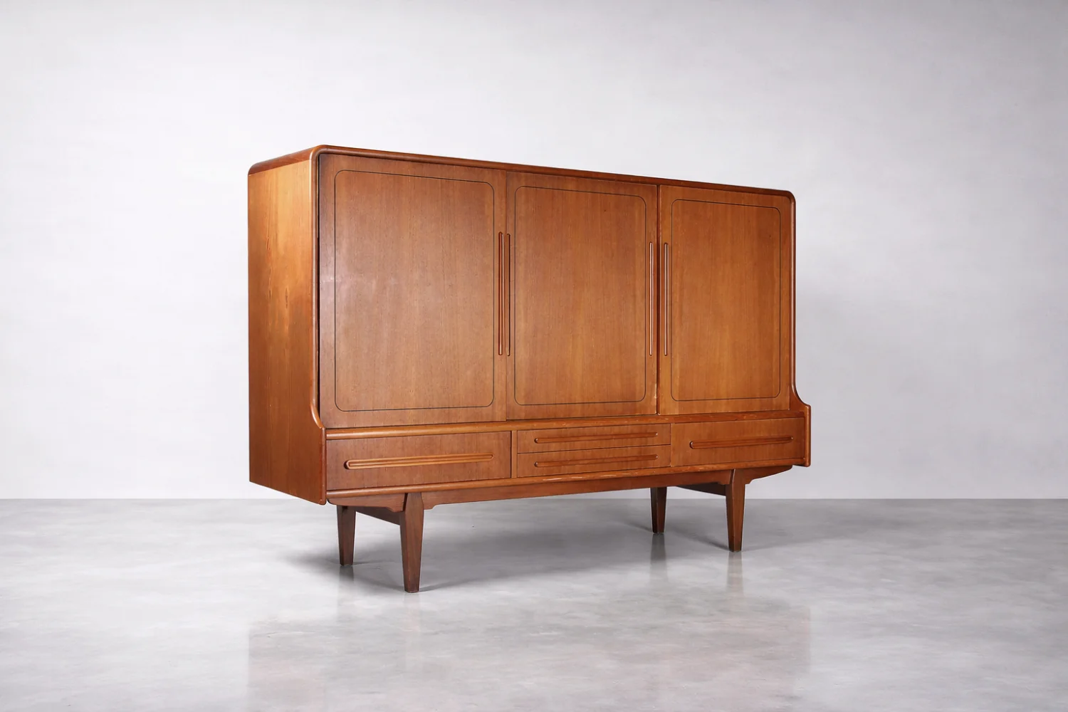 Teak highboard, Denmark, 1950s