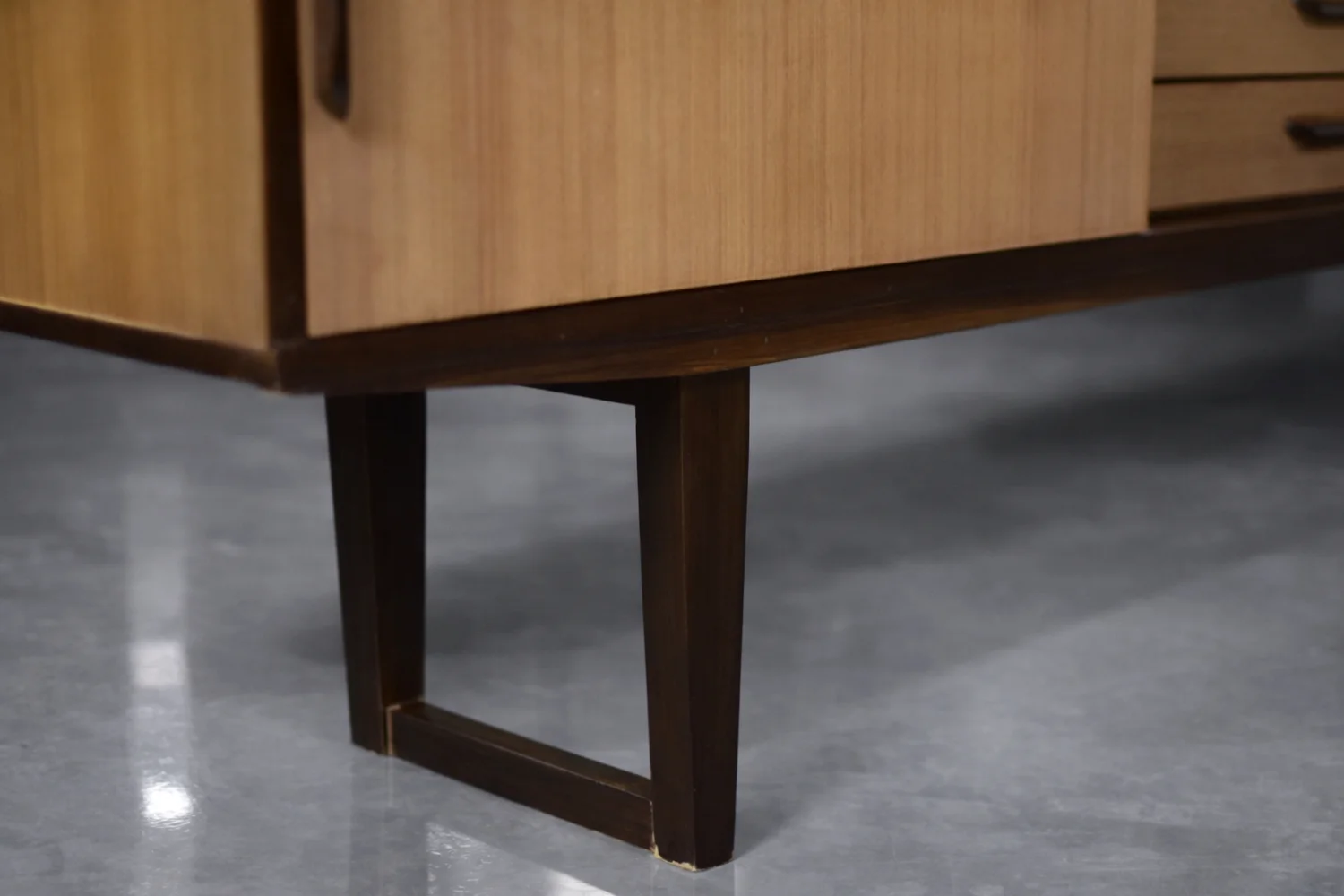Vintage exotic wood sideboard with drawers, Denmark, 1970s