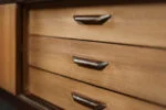 Vintage exotic wood sideboard with drawers, Denmark, 1970s