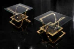 Pair of glass coffee tables, Italy, 1960s