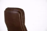 Leather armchair with footstool, Berg Furniture, Denmark, 1970s