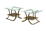 Pair of glass coffee tables, Italy, 1960s