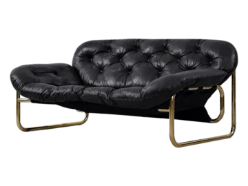 Skórzana sofa vintage, proj. John-Bertil Häggström dla Swed-Form, Szwecja, lata 70