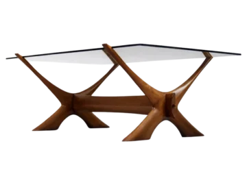 Condor glass table, designed by Fredrik Schriever-Abeln for Örebro Glass, Sweden, 1960s