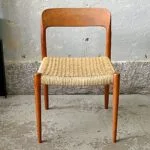 Pair of teak chairs designed by Niels Möller, Denmark, 1960s