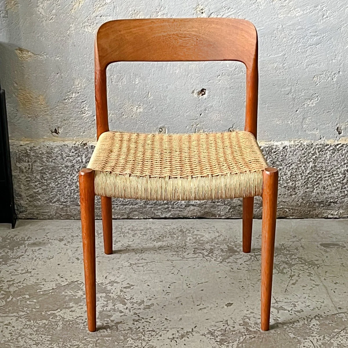Pair of teak chairs designed by Niels Möller, Denmark, 1960s