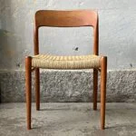 Pair of teak chairs designed by Niels Möller, Denmark, 1960s