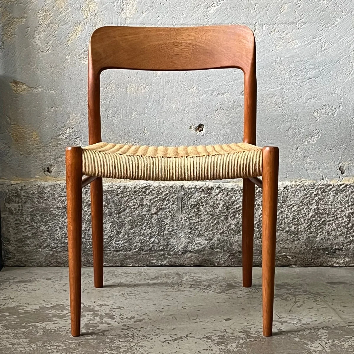 Pair of teak chairs designed by Niels Möller, Denmark, 1960s