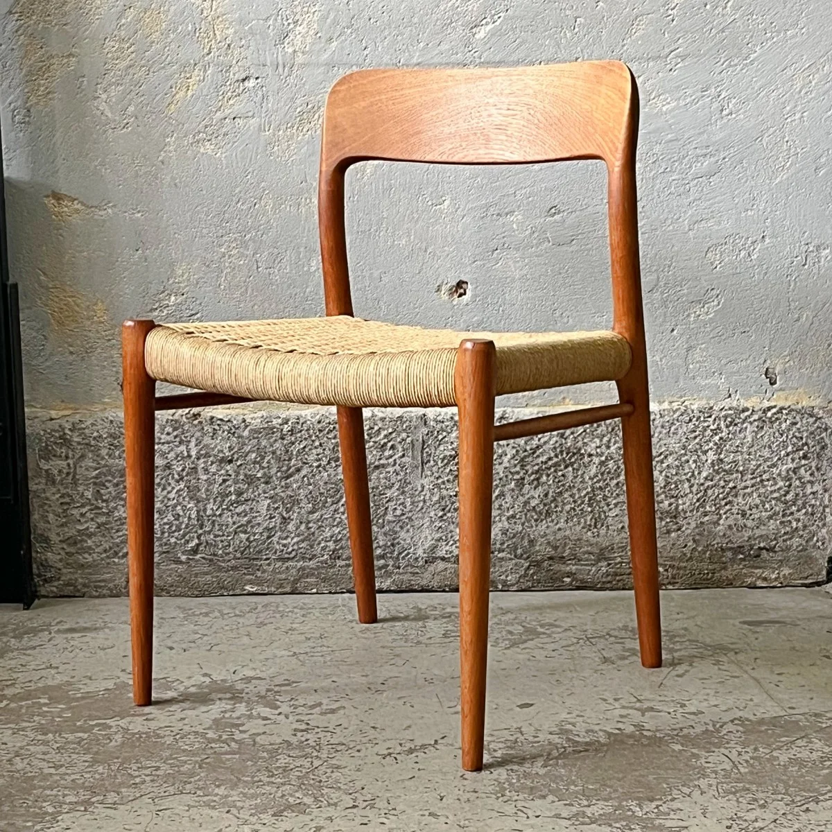 Pair of teak chairs designed by Niels Möller, Denmark, 1960s