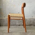 Pair of teak chairs designed by Niels Möller, Denmark, 1960s