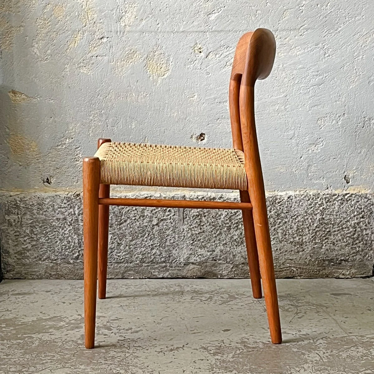 Pair of teak chairs designed by Niels Möller, Denmark, 1960s