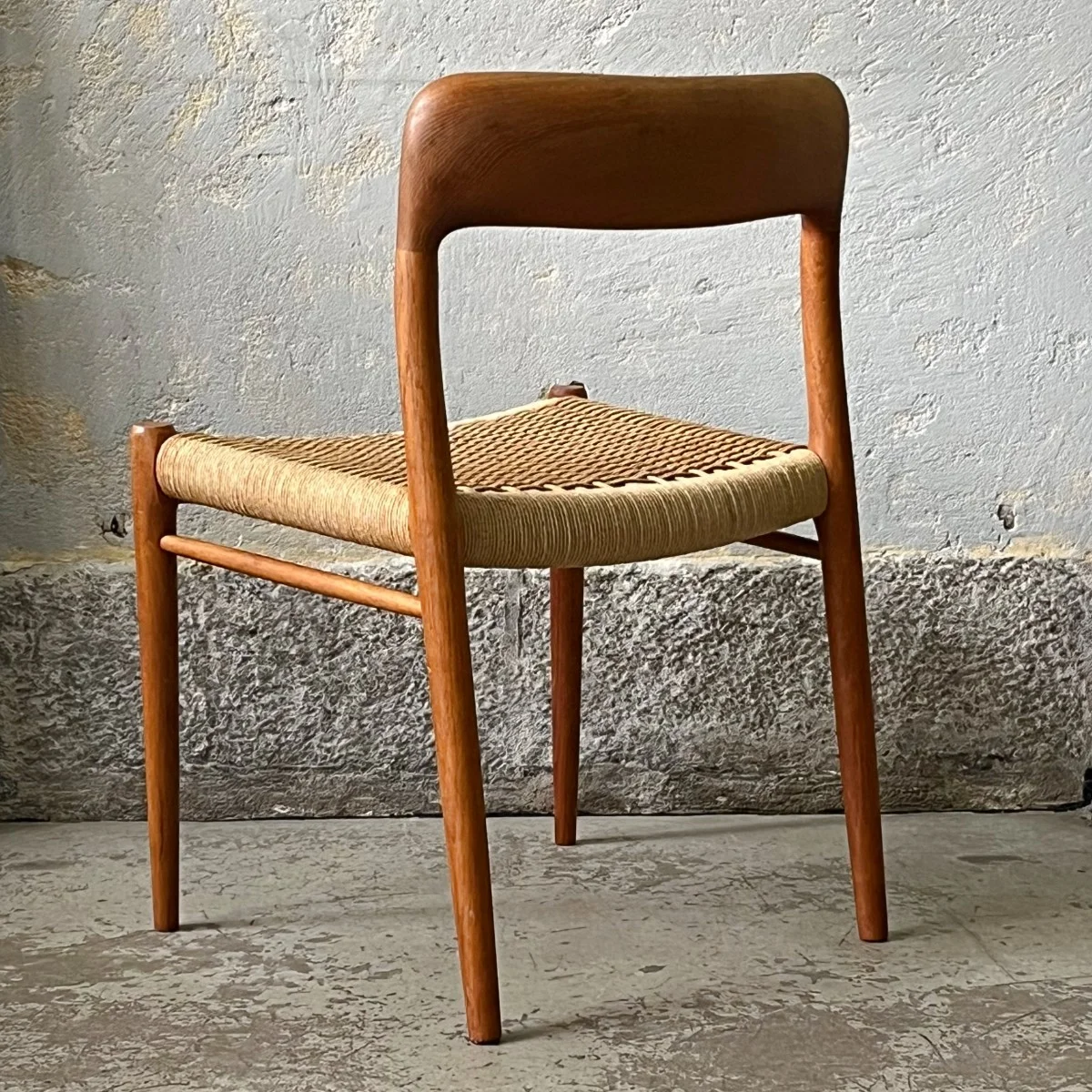 Pair of teak chairs designed by Niels Möller, Denmark, 1960s