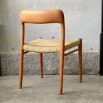 Pair of teak chairs designed by Niels Möller, Denmark, 1960s