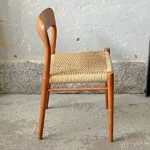 Pair of teak chairs designed by Niels Möller, Denmark, 1960s