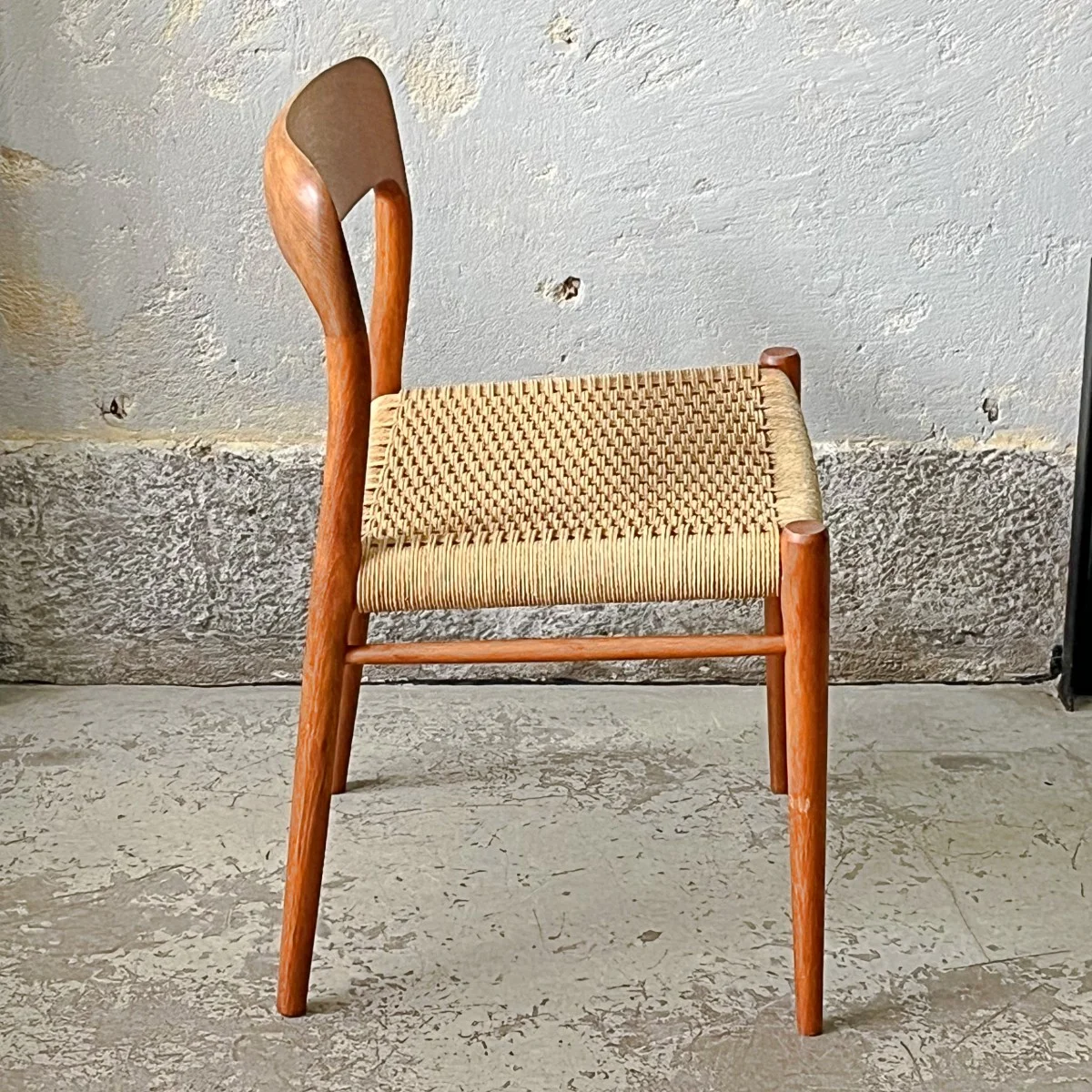 Pair of teak chairs designed by Niels Möller, Denmark, 1960s