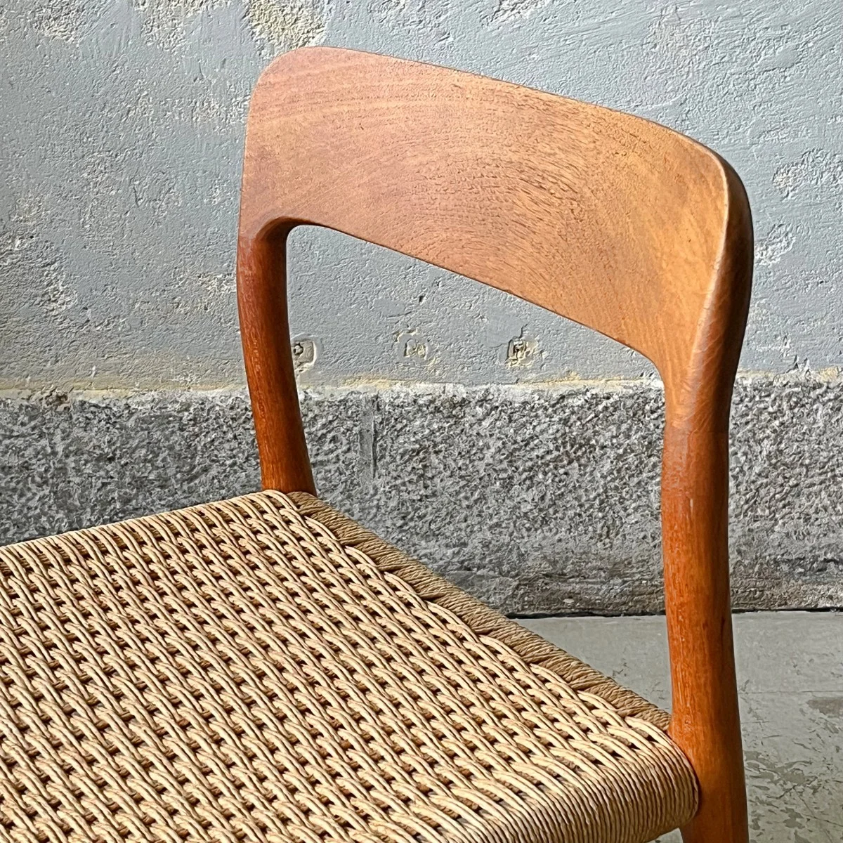 Pair of teak chairs designed by Niels Möller, Denmark, 1960s