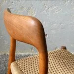 Pair of teak chairs designed by Niels Möller, Denmark, 1960s
