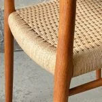 Pair of teak chairs designed by Niels Möller, Denmark, 1960s