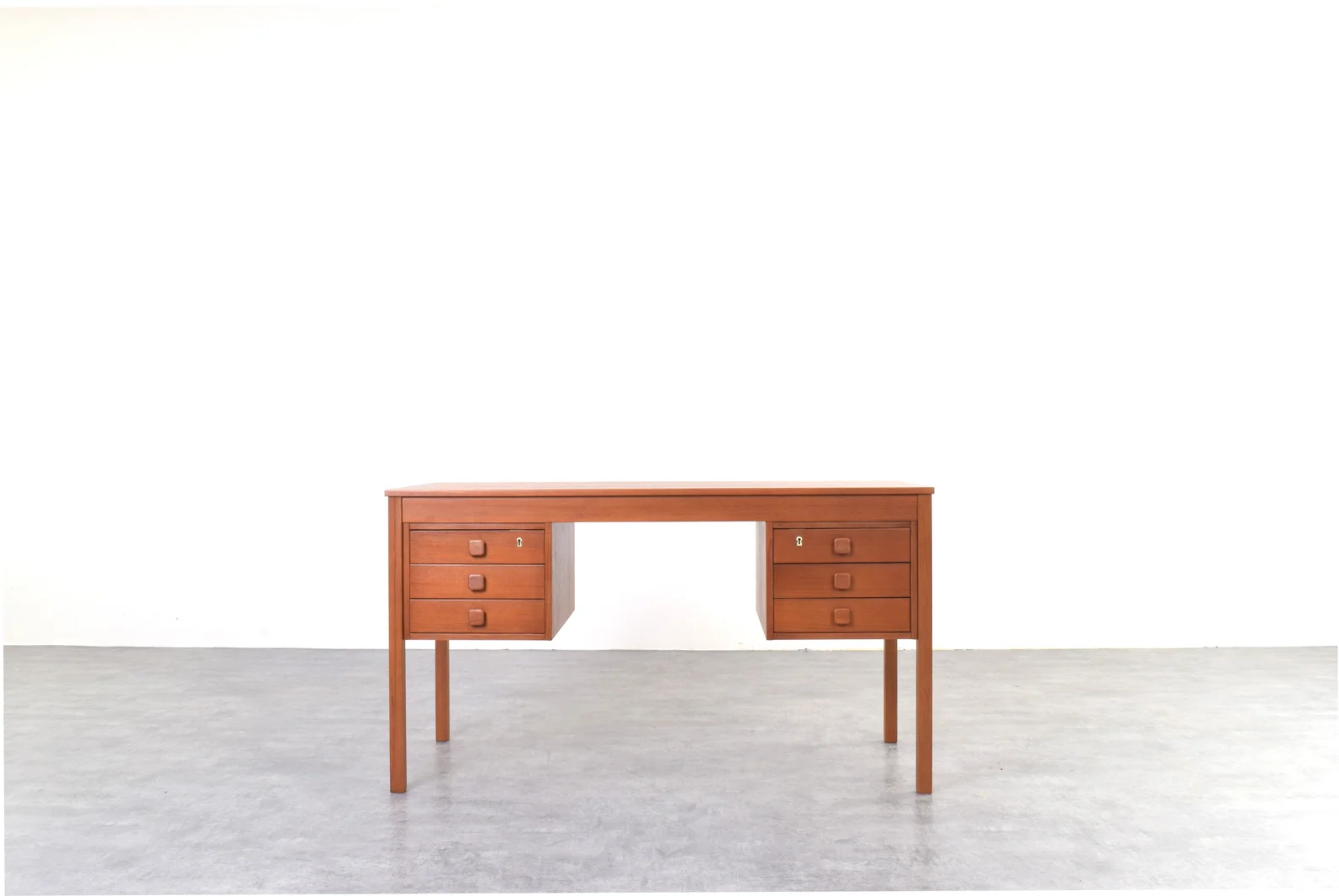 Vintage teak desk by Domino Møbler, Denmark, 1960s