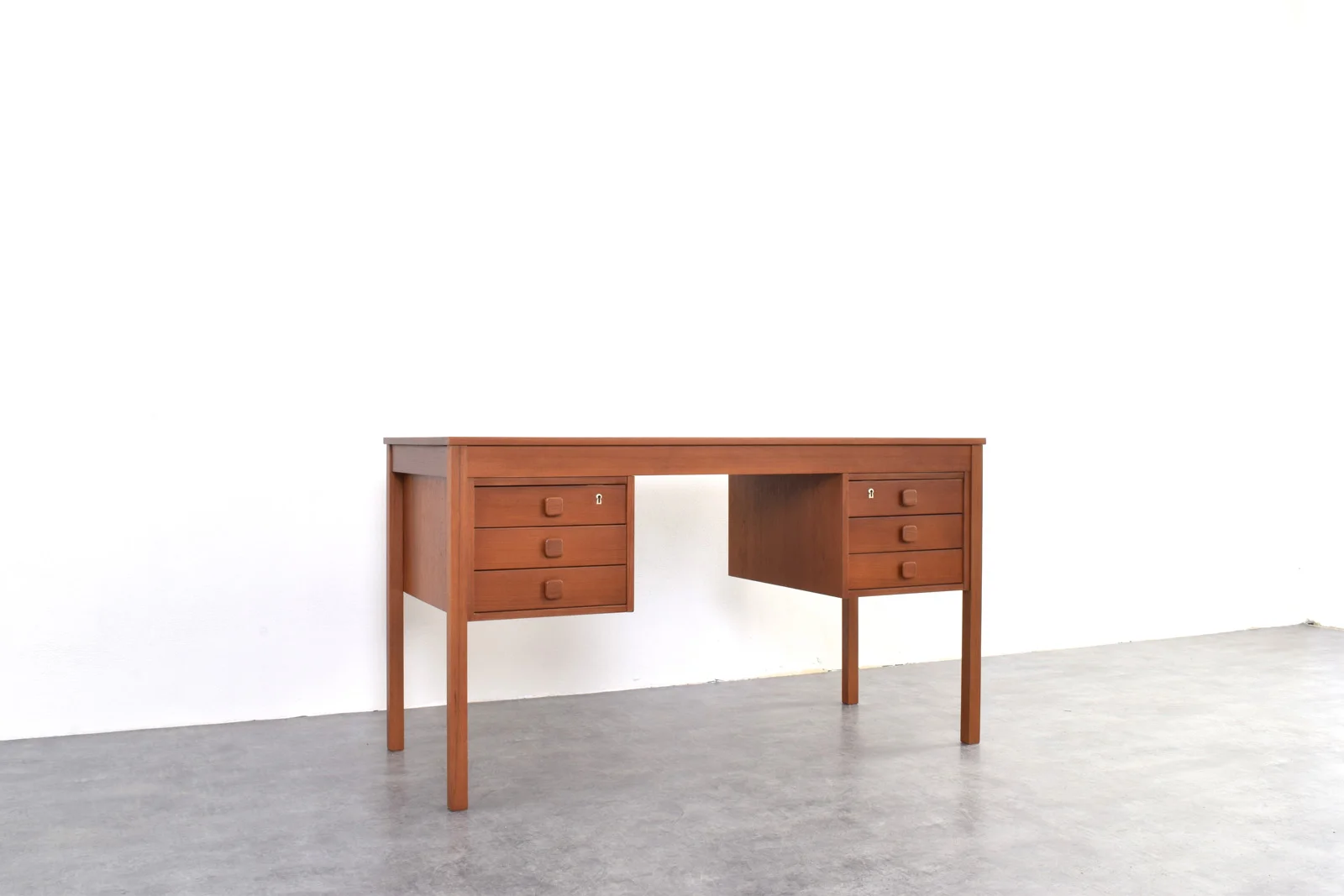 Vintage teak desk by Domino Møbler, Denmark, 1960s