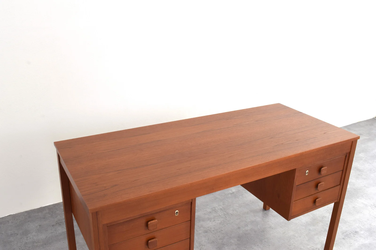 Vintage teak desk by Domino Møbler, Denmark, 1960s
