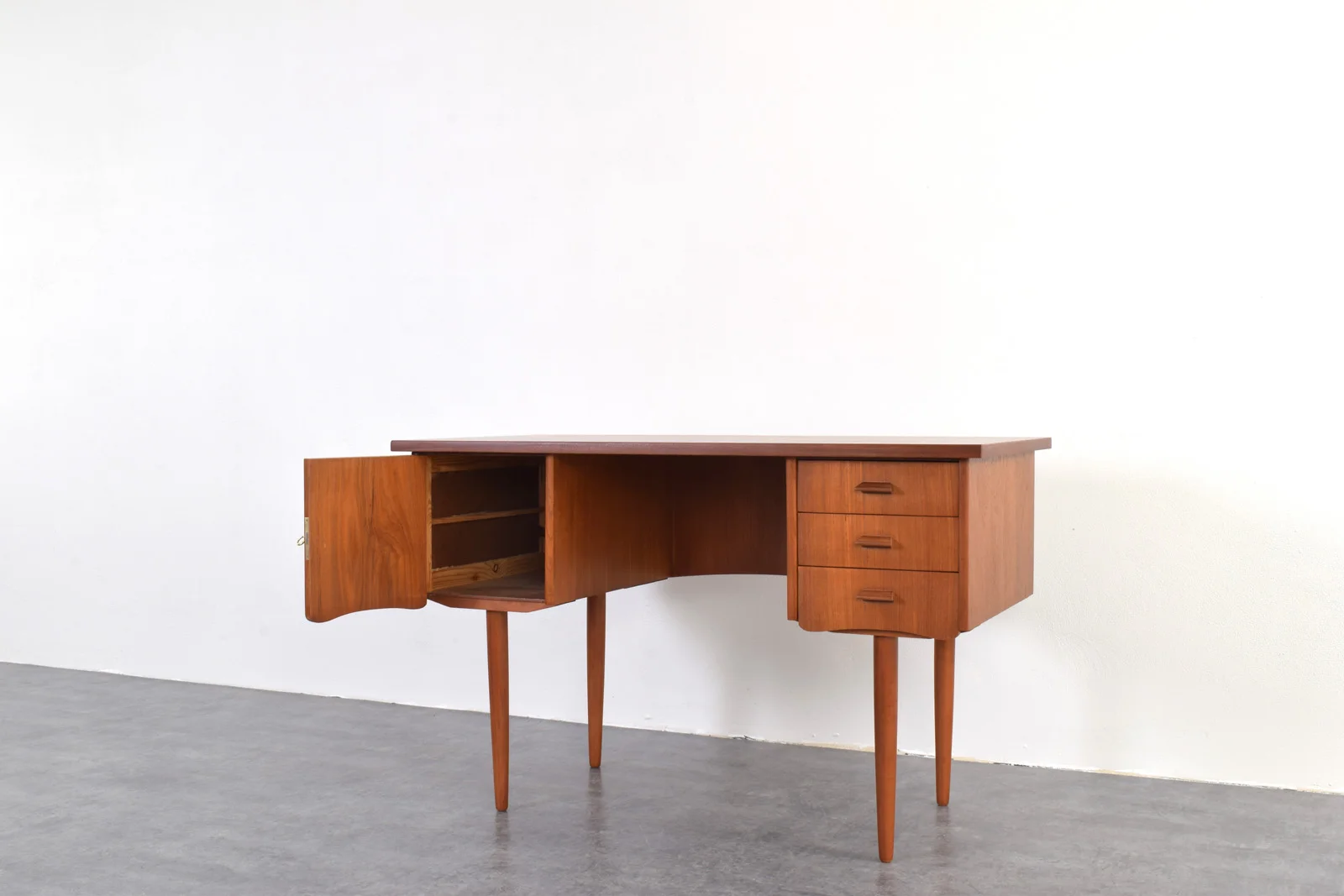 Scandinavian teak desk, Denmark, 1960s