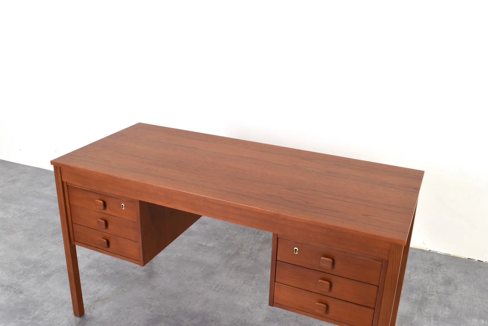 Vintage teak desk by Domino Møbler, Denmark, 1960s
