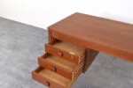 Vintage teak desk by Domino Møbler, Denmark, 1960s
