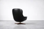 Vintage leather swivel armchair, Selig Imperial, Sweden, 1970s
