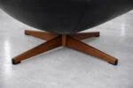 Vintage leather swivel armchair, Selig Imperial, Sweden, 1970s
