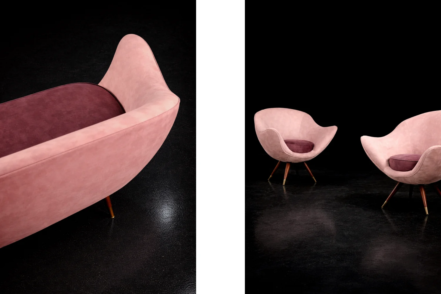 Vintage Paged seating set, PRL, 1970s