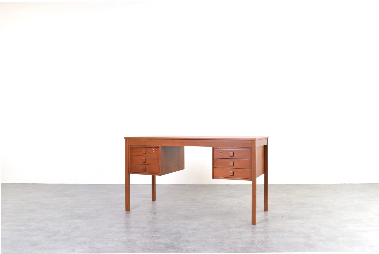 Vintage teak desk by Domino Møbler, Denmark, 1960s