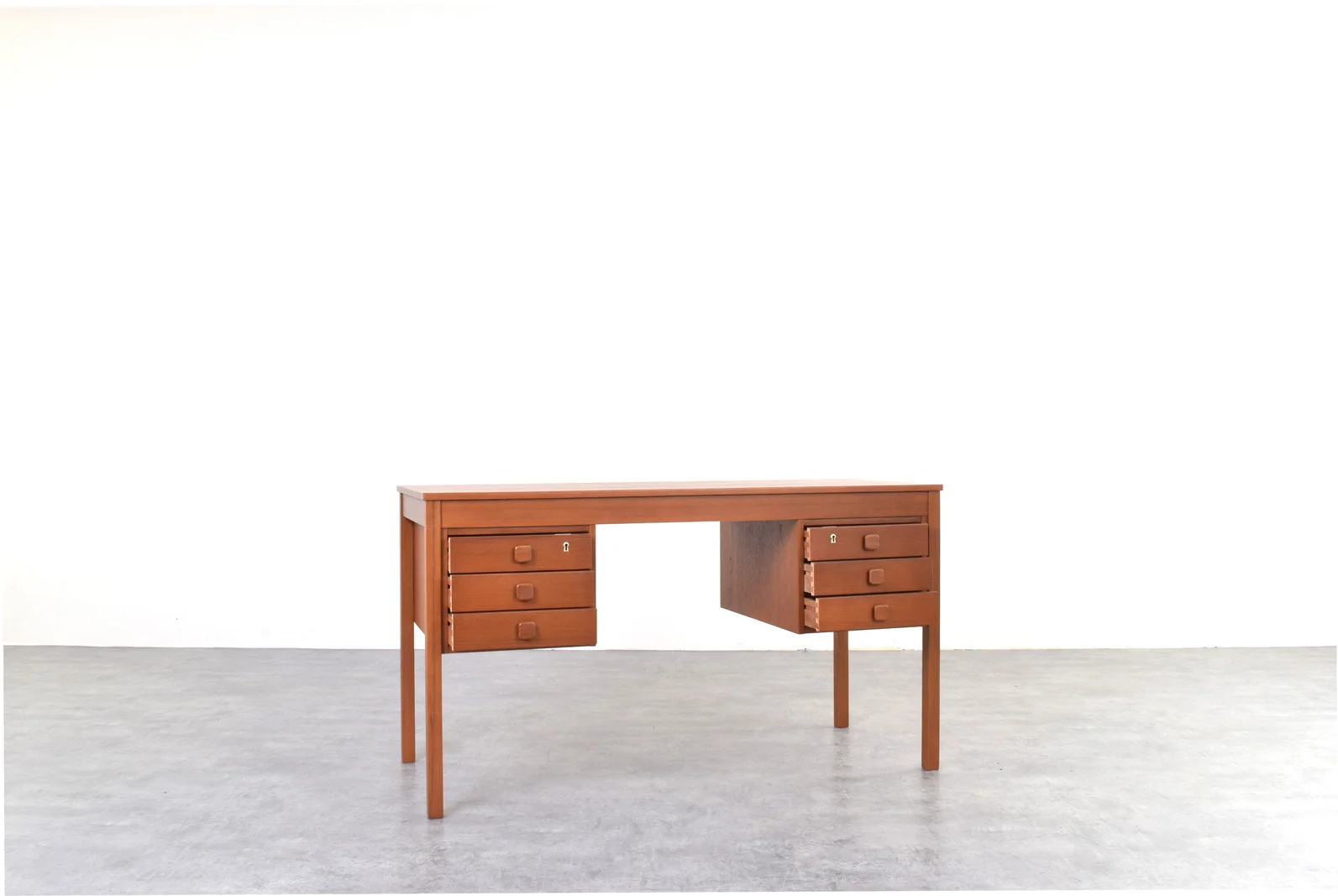 Vintage teak desk by Domino Møbler, Denmark, 1960s