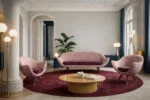Vintage Paged seating set, PRL, 1970s