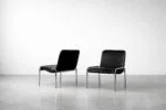 Pair of minimalist armchairs, Thonet, Germany, 1970s
