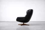Vintage leather swivel armchair, Selig Imperial, Sweden, 1970s