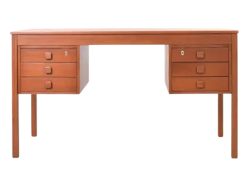 Vintage teak desk by Domino Møbler, Denmark, 1960s