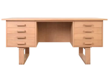 Dębowe biurko vintage, proj. Henning Jensen & Torben Valeur for Dyrlund, Dania, lata 60
