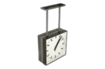 Large double-sided railway clock, factory-made, Pragotron, 1980s