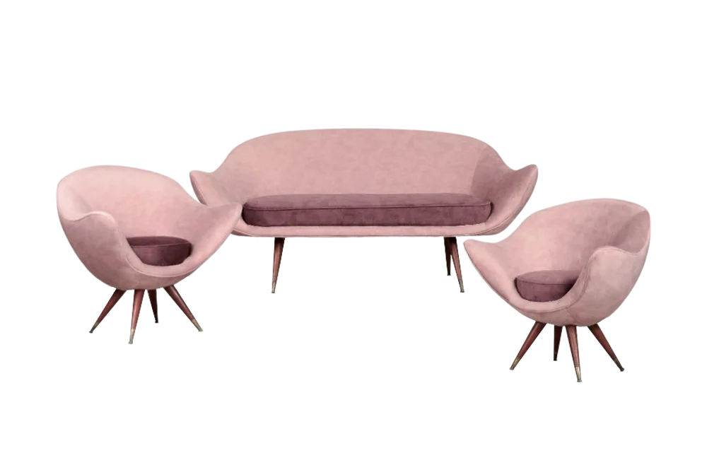 Vintage Paged seating set, PRL, 1970s