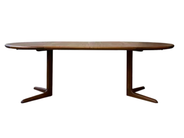 Round vintage extending table, Denmark, 60s/70s