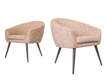 Vintage shell armchairs, Lubuskie Fabryki Mebli Świebodzin, PRL, 1970s