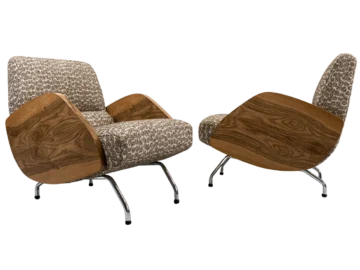 Pair of 360 armchairs, designed by Janusz Różański, PRL, 1960s