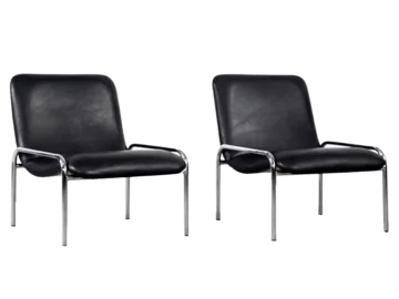 Pair of minimalist armchairs, Thonet, Germany, 1970s