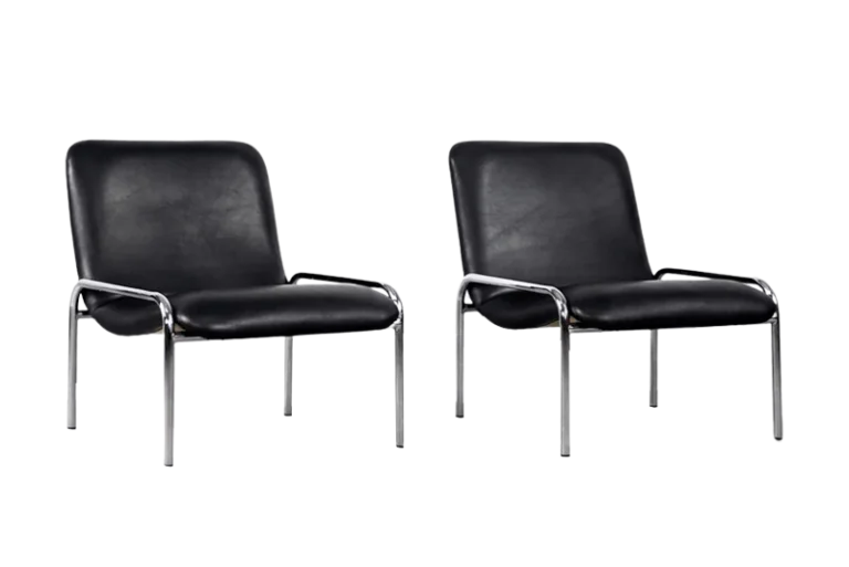 Para minimalistycznych foteli, Thonet, Niemcy, lata 70