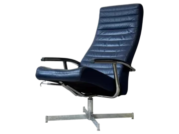 Vintage reclining swivel armchair, Bolia, Denmark, 1970s