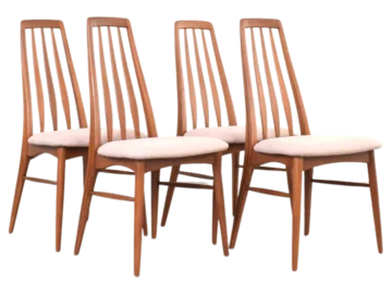 Set of 4 teak chairs designed by N. Koefoed, manufactured by Koefoed Hornslet, Denmark, 1960s