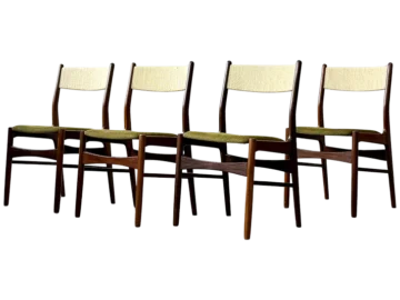 Set of 4 vintage chairs, Denmark, 1960s